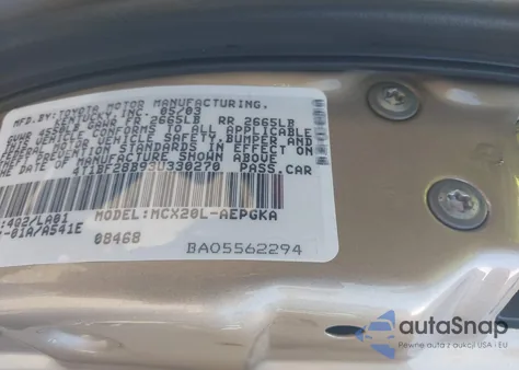 2003 Toyota Avalon Xls из США, поврежденный, VIN 4T1BF28B93U330270